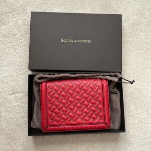 BOTTEGA VENETA Montebello studded bag in red